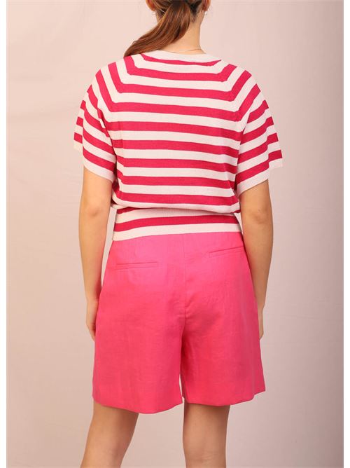 Bermuda sartoriale in lino fucsia Laboratorio Capri | P23L504L1FUCSIA